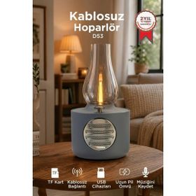 Torima D53 Gri Vintage Gaz Lambası Taşınabilir Bluetooth Speaker