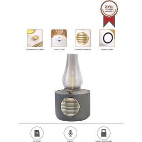 Torima D53 Gri Vintage Gaz Lambası Taşınabilir Bluetooth Speaker
