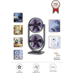 Torima F-22 Siyah Mini Fan Vantilatör