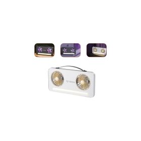 Torima F-23 Beyaz LED Işıklı Çift Fanlı Mini Masaüstü Vantilatör