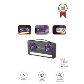 Torima F-23 Siyah LED Işıklı Çift Fanlı Mini Masaüstü Vantilatör