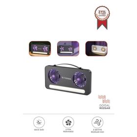 Torima F-23 Siyah Led Mini Çift Fanlı Vantilatör