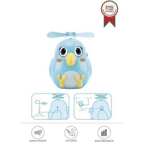 Torima F-31 Mavi Sevimli Kuş Figürlü El Tipi Mini Fan Vantilatör