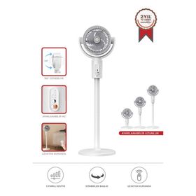 Torima F1 Air Fan Beyaz Kumandalı Ayarlanabilir Vantilatör