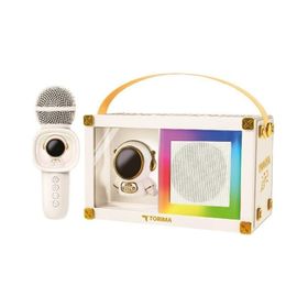 Torima KIDMIC-06 Beyaz RGB Astronot Figürlü Mikrofonlu Karaoke Bluetooth Hoparlör