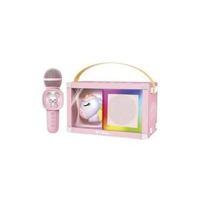 Torima Kidmic-07 Pembe RGB Unikorn Figürlü Mikrofonlu Karaoke Bluetooth Hoparlör