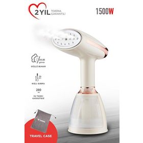 Torima KY-003 Beyaz Buharlı Kırışık Giderici 1500 W Taşınabilir Seyahat Boy Dikey Ütü