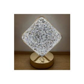 Torima LW-25 Dekoratif Şarjlı Kare Kristal Elmas Masa Lambası Dokunmatik Romantik Akrilik Led Gece Lambası