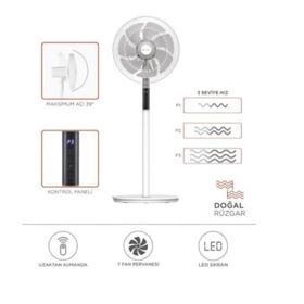 Torima SF-02 Ayaklı 16 inç 60 W 3 Kademe Kumandalı Vantilatör