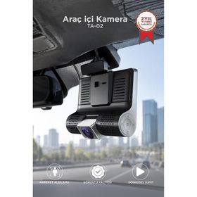 Torima TA-02 Siyah 1080P Araç İçi 3 Kameralı Gece Görüşlü G-sensör Geri Görüş Kameralı Yol Kayıt Araç Kamerası