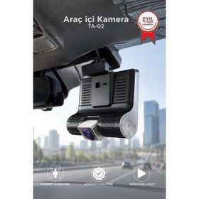 Torima TA-02 Siyah 1080P Araç İçi 3 Kameralı Gece Görüşlü G-sensör Geri Görüş Kameralı Yol Kayıt Araç Kamerası