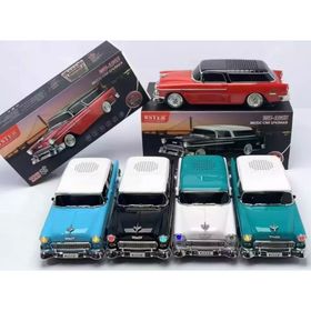 Torima WS-1955 Klasik Araba USB TF FM Radyo Koyu Mavi Bluetooth Hoparlör