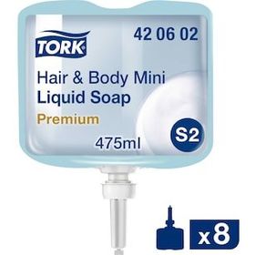 Tork 420602 Premium 8x475 ml Saç ve Vücut Sıvı Sabun