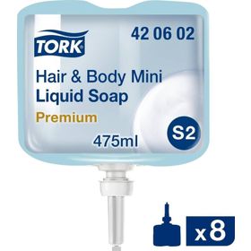 Tork 420602 Premium 8x475 ml Saç ve Vücut Sıvı Sabun