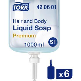 Tork Premium 1 lt Saç ve Vücut Sıvı Sabun (6 adet)
