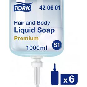 Tork Premium 1 lt Saç ve Vücut Sıvı Sabun (6 adet)