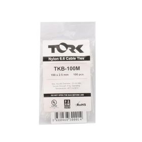 Tork TKB-100M 100 Adet 2.5x100 mm Beyaz Kablo Bağı