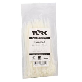 Tork TKB-200S 100 Adet 4.8x203 mm Beyaz Kablo Bağı