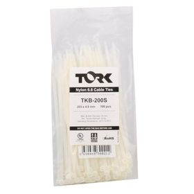Tork TKB-200S 100 Adet 4.8x203 mm Beyaz Kablo Bağı