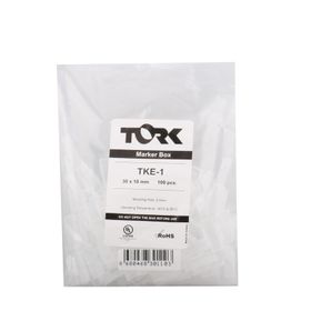 Tork TKE-1 100 Adet 33x12 mm Kablo Bağı Etiket Taşıyıcı