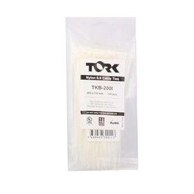Tork TRK-100-2,5 mm Beyaz 100'lü Kablo Bağı