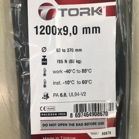 Tork TRK-1200-90B Siyah 100'lü Kablo Bağı