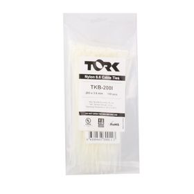 Tork TRK-200 200x7.5 mm Beyaz 100'lü Kablo Bağı
