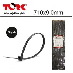 Tork TRK-710-9,0 mm Siyah 100'lü Kablo Bağı