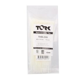 Tork TRK-750-7,5 mm Beyaz 100'lü Kablo Bağı