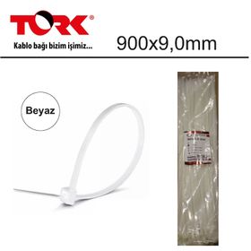 Tork TRK-900-9,0 mm Beyaz 100'lü Kablo Bağı