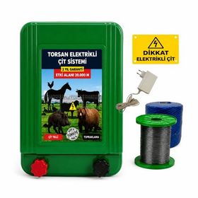 Torsan Eko Plus 2000 Adaptörlü 220V Domuz Ayı Kovucu 2000 mt Elektrikli Çit Sistemi