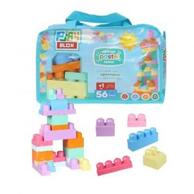 ToruToys 2915 Play Blox Pastel Blok Saklama Çantalı 56 Parça Yapı Oyuncakları