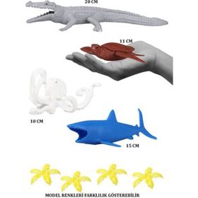 ToruToys 720 Toy Play 6 Parça 10-20 cm Deniz Canlıları Figür Seti