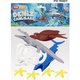 ToruToys 720 Toy Play 6 Parça 10-20 cm Deniz Canlıları Figür Seti