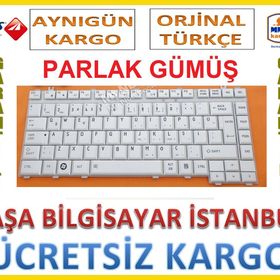 Toshiba Satellite A350-10B A350-10C Gümüş Uyumlu Notebook Klavye