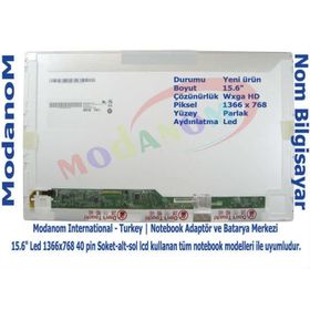 Toshiba Satellite L750-1LK L750-1LL 15.6 LED Uyumlu LCD Ekran Panel