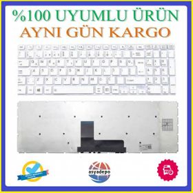 Toshiba Satellite P50-C-16U Beyaz Uyumlu Notebook Klavye
