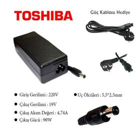 Toshiba Satellite Tüm Modeller İçin Uyumlu Notebook Şarj Adaptörü