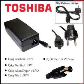 Toshiba Satellite Tüm Modeller İçin Uyumlu Notebook Şarj Adaptörü