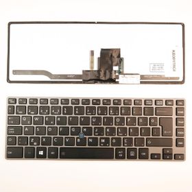 Toshiba Tecra Z40 Çerçeve Işıklı Gri Uyumlu Laptop Klavye