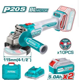 Total TAGLI211545 2x5 Ah Çift Akü Li-İon Akülü Taşlama Makinesi