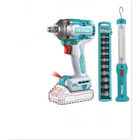 Total TOSLI23048E Darbeli Somun Sıkma Makinesi 400 Nm + Askılı Çalışma Işığı Seti