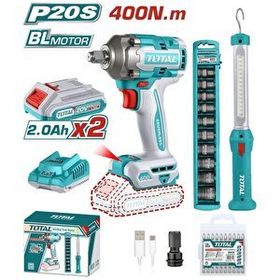 Total TOSLI23048E Darbeli Somun Sıkma Makinesi 400 Nm + Askılı Çalışma Işığı Seti