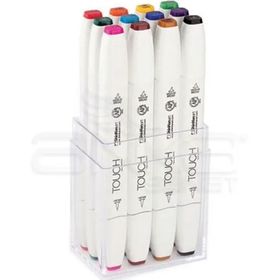 Touch 12'li Set Ana Renkler Twin Brush Marker Kalem