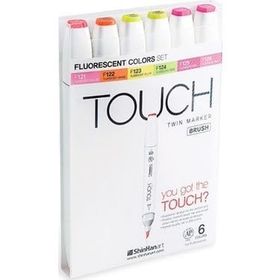 Touch 6'lı Set Florasan Renkler Twin Brush Marker Kalem