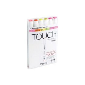 Touch 6'lı Set Florasan Renkler Twin Brush Marker Kalem