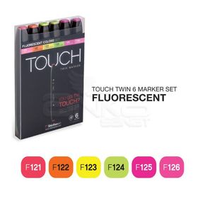 Touch 6'lı Set Fluorescent Colors Twin Marker Kalem