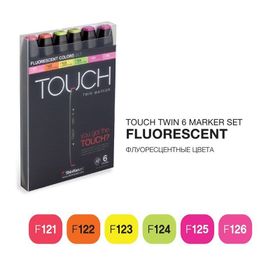 Touch 6'lı Set Fluorescent Colors Twin Marker Kalem