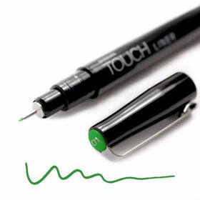 Touch Liner 0,1 mm Deep Green Renkli Çizim Kalemi