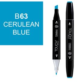 Touch Twin Brush Marker B63 Cerulean Blue Teknik Çizim Kalemi